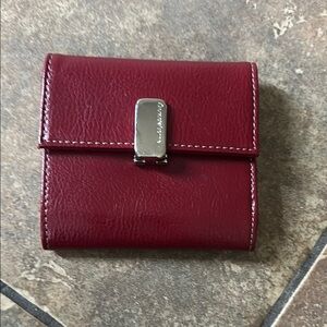 Liz Claiborne Red Leather Wallet